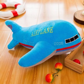 NatureMan 40cm Airplane Plush Stuffed Toys Aircraft Pillow Model Plane Toys,Children's room decoration for Kids (Blue)