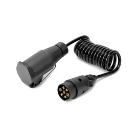 QWORK 2 m Trailer Adaptor Cable – 7 to 13 Pin – for 12 V Systems for Caravans, Cars, Caravans, Motorhomes, Motorhomes, Motorhomes, Tractors,