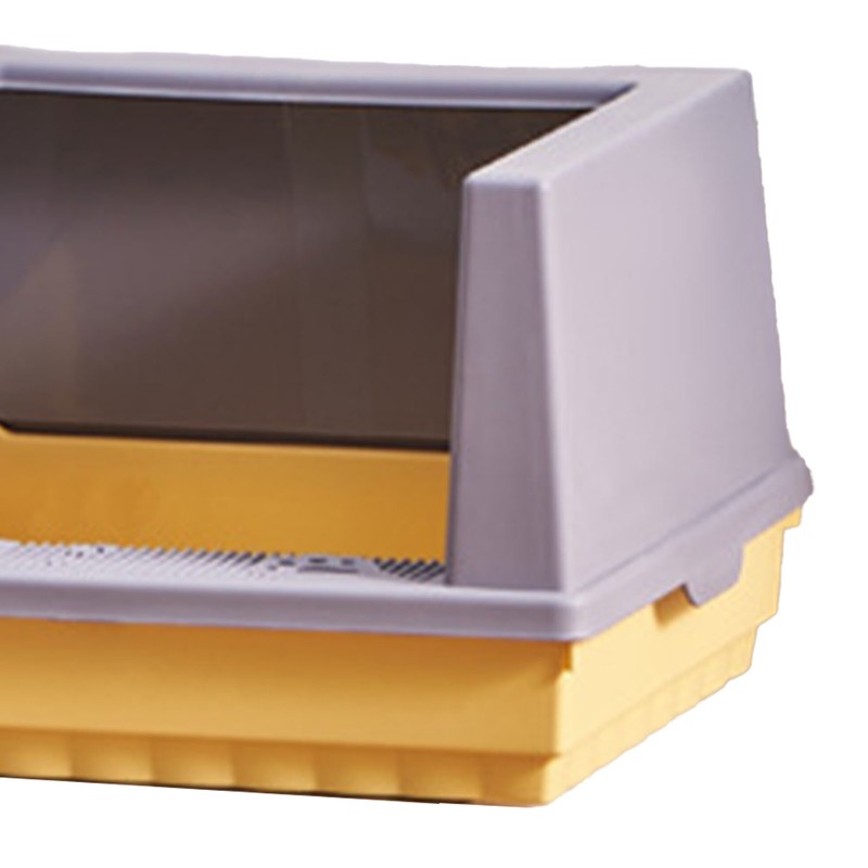 Cat Litter Box Semi Enclosed Heightened Fence Prevent Leakage Large