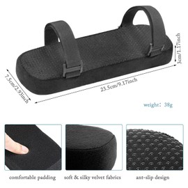 ZEACCT Pack of 2 Armrests Elbow Pads, Chair Armrest Cushion, Elbow Cushion, Chair Armrest Pad, Office Chair Armrest Cushion, Arm Rest for Elbow Comfort, Elbow Cushion, Pressure Relief