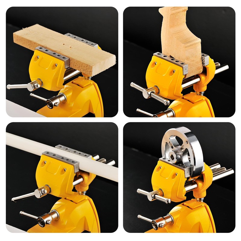 Dazefree Bench Vise, 360° Swiveling Articulating Vise, Clamp-On Vise for