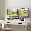 Simple Houseware Desk Dual Monitor Stand Riser with Drawer, White