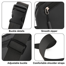 Sling Bag, Anti Theft Chest Crossbody Bag Waterproof Shoulder Backpack for Running Hiking Cycling Camping