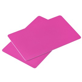 MECCANIXITY Blanco PVC Tarjetas Rosa Plástico Tarjeta 28mil para ID Impresora, Gráfico Calidad, Paquete de 50