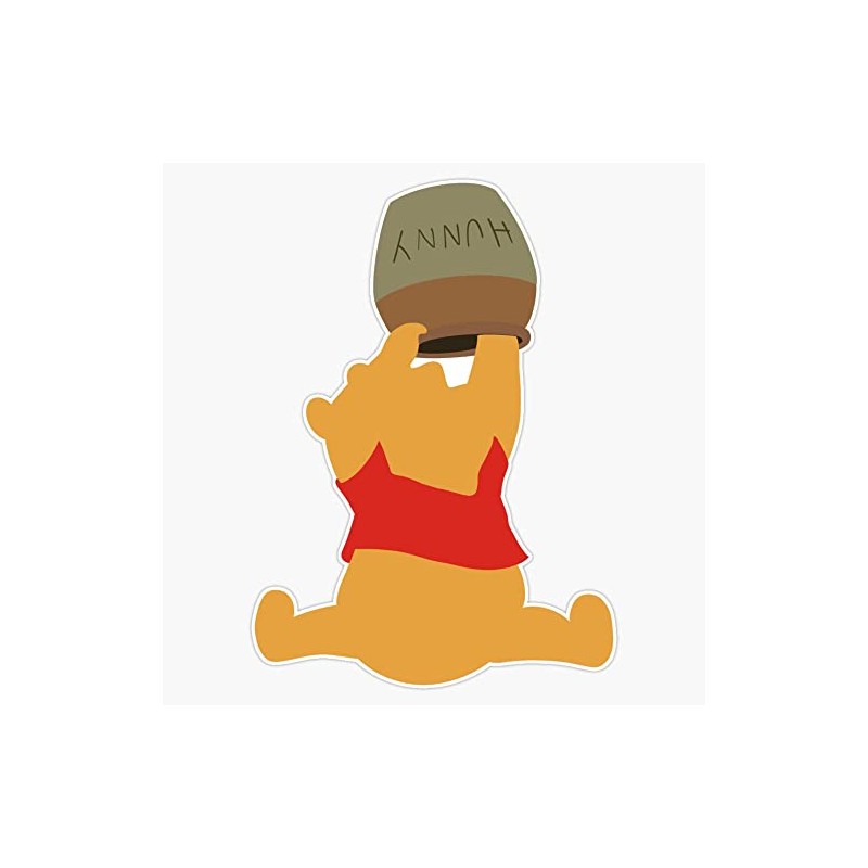 pooh digital art Bumper Sticker Vinyl Decal 5 inches