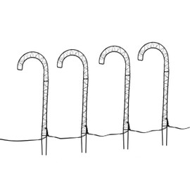 Haushalt International Hi Garden Candy Canes with LED Light Wire (Pack of 4)