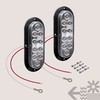 TRUE MODS 2pc 6 inch White Oval LED Reverse Trailer