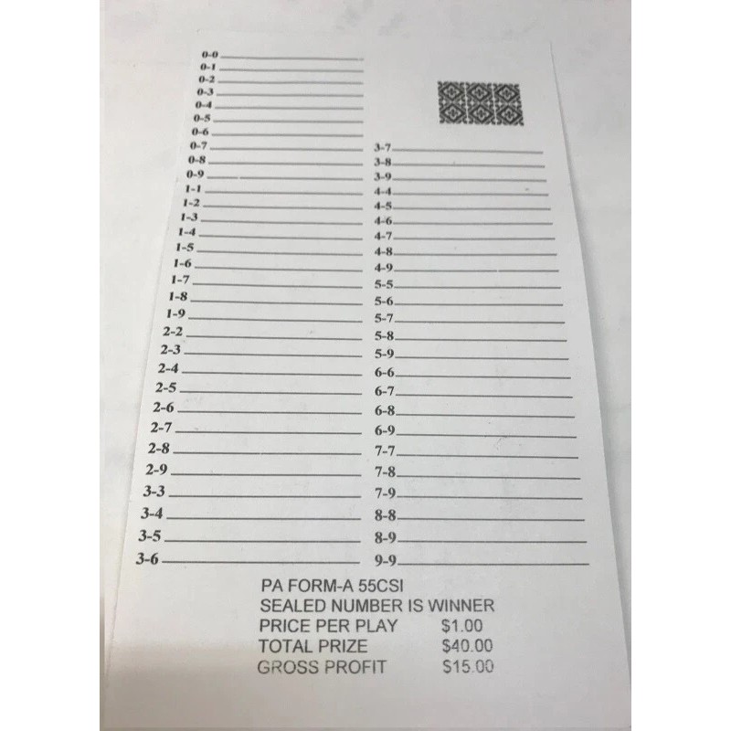 12 # 55 Sure Tip Boards (0-0/9-9) Bingo/Jar Tickets Free