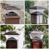 HUYIENO Solar Post Cap Lights Outdoor LED Lighting Deck Fence