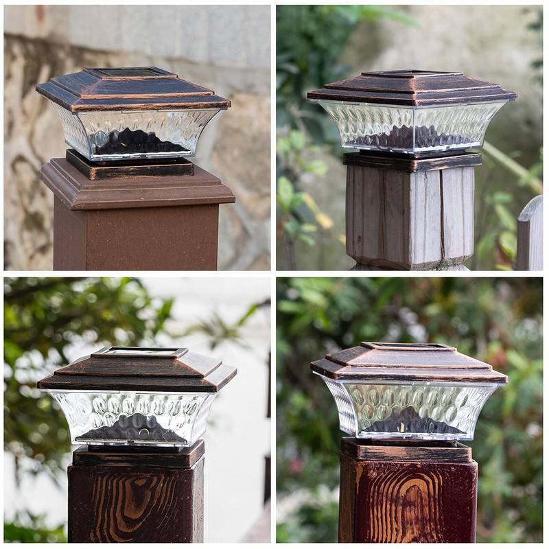 HUYIENO Solar Post Cap Lights Outdoor LED Lighting Deck Fence