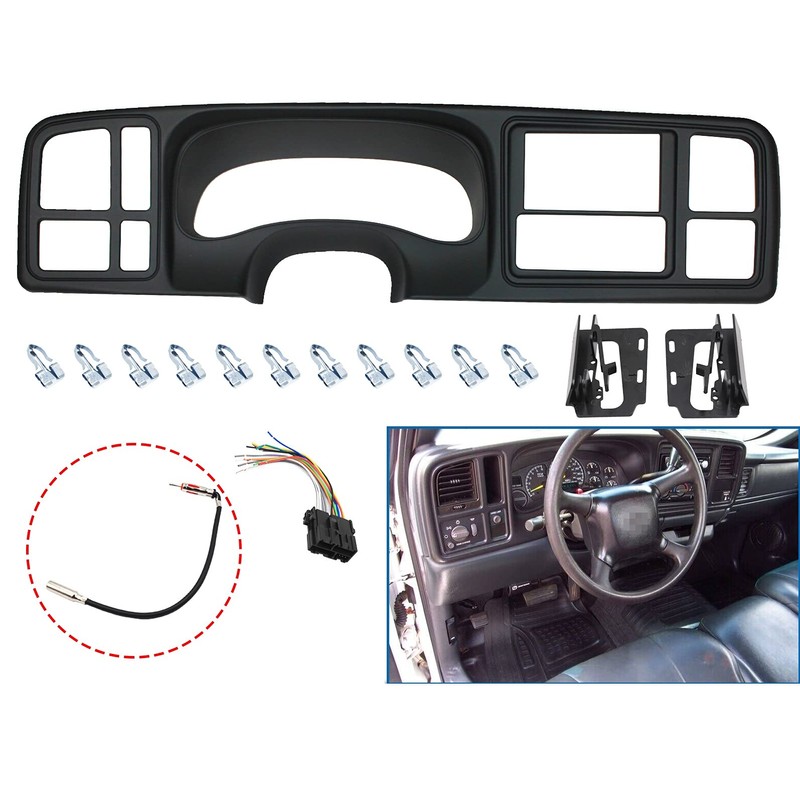 YHB Double DIN Dash Kit W/Wiring Harness & Antenna Adapter