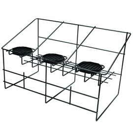 Service Ideas APR3BLC Triple Airpot Rack, Wire, Black