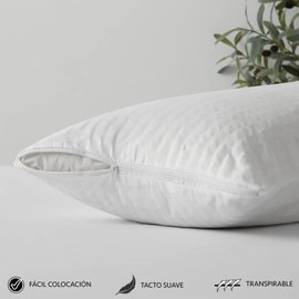 Degrees home - Cuti Pillow Case - Pillow Protector - Pillowcase with Zip, Breathable and Extra Soft - 105 x 45 cm