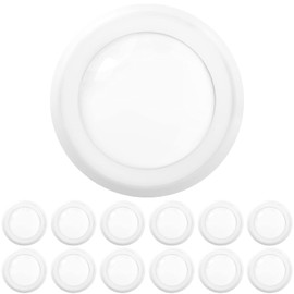 Sunco 12 Pack 5/6 Inch LED Disk Lights, Disc Lights Ceiling, LED Flush Mount Recessed Can Lighting, 1050 LM, 3000K Warm White, Dimmable, 15W=75W, Damp Rated ETL.