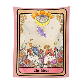 Tapiz de tarot para colgar en la pared con forma de astrología y adivinación para habitación (luna, 60 pulgadas de largo 51 pulgadas de ancho)