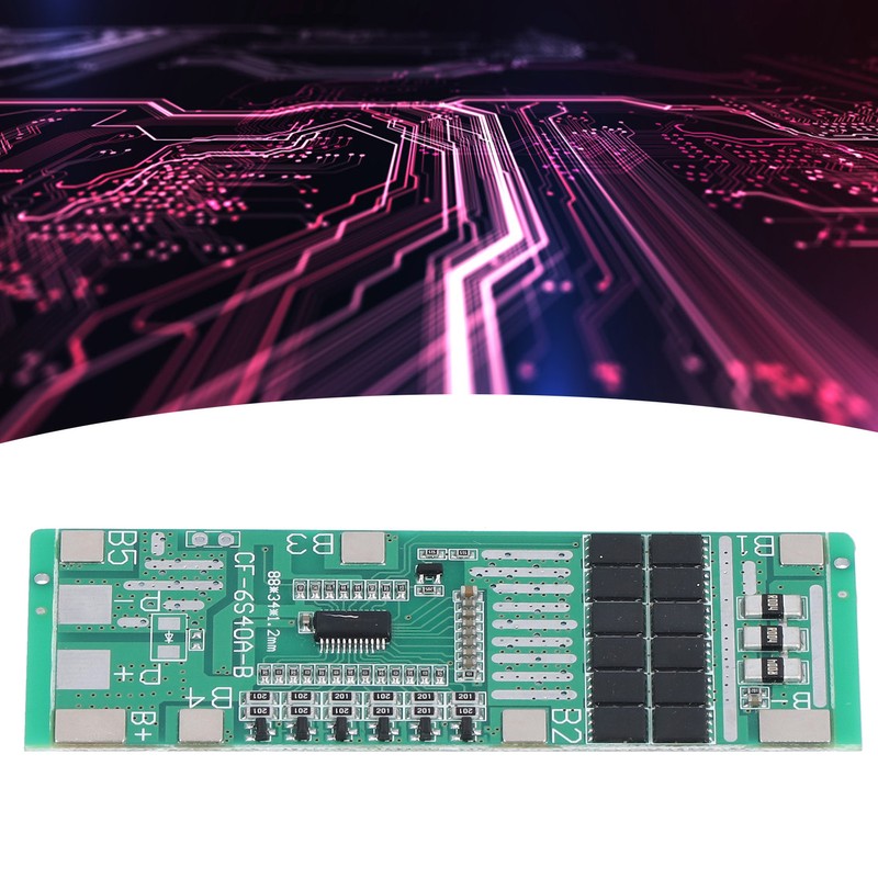 6S 40A Lithium Battery Protection Board BMS Battery Cell Protection