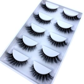 HBZGTLAD New Manga lashes 5 pairs natural false eyelashes fake lashes long makeup 3d mink eyelashes extension mink eyelashes for beauty… (HX-9)