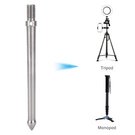 Acouto Tripod Ground Spike Stainless Steel Metal Spike Mount Adapter for Tripod Monopod with 3/8 Inch Screw Thread Camera Accessories(12cm)