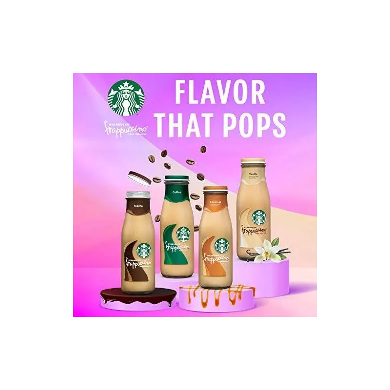 Starbucks Frappuccino Coffee Drink, Caramel, 13.7 fl oz Bottles (12