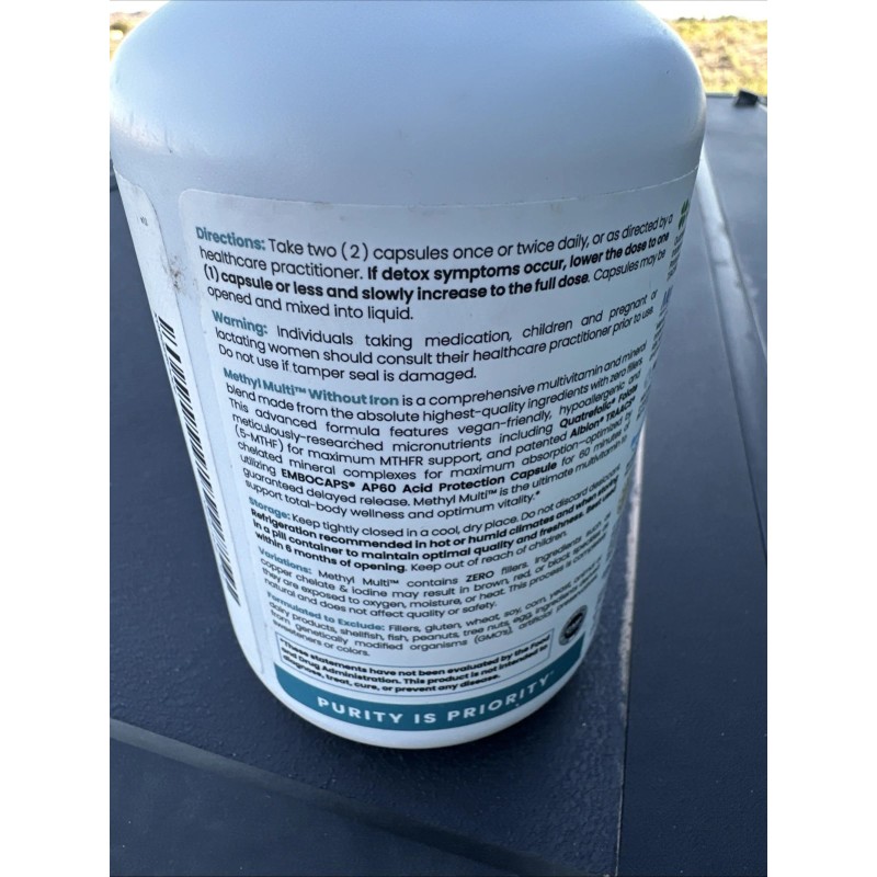 Pure Therapro Rx Methyl Multi Without Iron Methylated Multivitamin Capsules