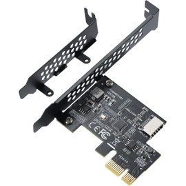 YABOANG PCIE USB 3.2 GEN1 Type-E Expansion Card, PCI Express 2.0 1X to 20 Pin Front Panel Type C Connector (A Key), 5Gbps PCIE USB Controller Adapter with ASM1042A Chip for Windows XP/11/10/8/7 LINUX