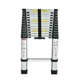 5M Telescopic Ladder, Aluminum Foldable Ladder，Portable Extension Ladder for Home, Height Adjustable, 150kg Capacity, More Durable and Lightweight