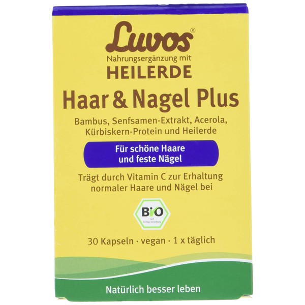 LUVOS Hair & Nail Plus Organic Dietary Supplement 30 Capsules