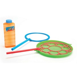 SIMBA Bubble Fun 107286191 Giant Soap Bubble Set 2 Rings Diameter 18 cm 250 ml Alkaline from 3 Years