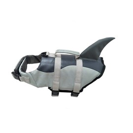 OMEM Dog Life Jacket For Swimming, Puppy Pool Float Vest, Doggie Floatation Lifejacket (S, Grey)
