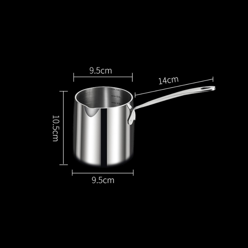 Butter Warmer Pot Quick Heat Conduction Three Layers Stainless Steel