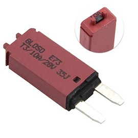 ZOOKOTO 28V DC 10A Manual Reset Mini ATM Blade Style Circuit Breaker Footprint Circuit Protector