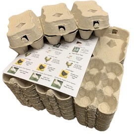 ANGLIA FARM SUPPLIES ANGLIA FARM SUPPLIES - 30 1/2 dozen new grey egg boxes - includes sheet of 24 Labels