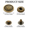 10 Sets Snaps Alloy Brass Snap Buttons Leather Snap Fasteners