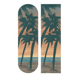 HUSSRITY Hermosa cinta de agarre para patineta de playa de atardecer, 44 x 10 pulgadas, sin burbujas, cinta de agarre para patineta, cinta de agarre fácil de aplicar para patinetas