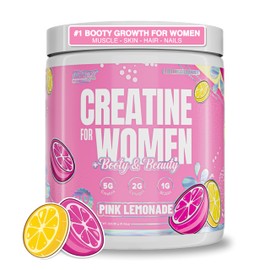 Nutrex Research Nutrex Research Creatine for Women Booty & Beauty ?C Pink Lemonade | 5g Creatine, 2g Collagen, BCAAs & Hyaluronic Acid (30 Servings, Pink Lemonade)