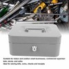 Small Locking Cash Box Portable Double Layers Safe Metal Money