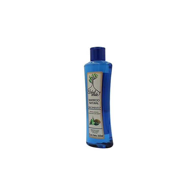 Arbol Verde Shampoo Natural Crecimiento con Bergamota, Linaza y Cola