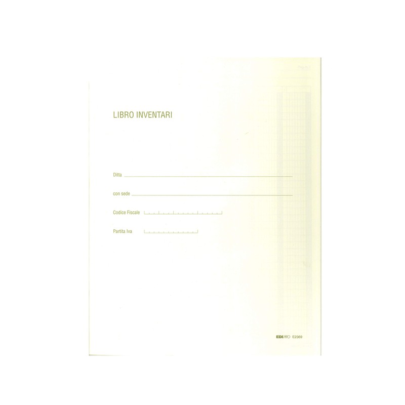 Edipro E2369 Inventory Book 92 Numerated Pages F.to 31 x
