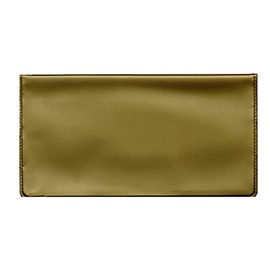 Easy Read Register Vinyl Checkbook Cover for Top Tear Personal Checks (Gold)