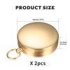 2 Pcs Pocket Compass for Navigation Compass, Waterproof Metal Luminous