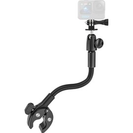 Dosvsi Camera Mount, Bicycle Bike Motorcycle Flexible Arm Camera Handle Mount with Gopro Adapter, 1/4 Screw Camera Holder, Super Clamp Mount, 360 Degree Rotation, Camera Gripper, Compatible with Hero