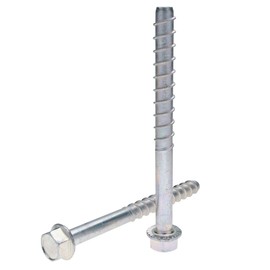M10 Anchor Bolts for Concrete Masonry Self Tapping Hex Bolt with Coarse Thread (12.5mm x 120mm) Zinc Plated Screw Fixing for Metal Structures to Brick, Stone, Concrete Pack of 10