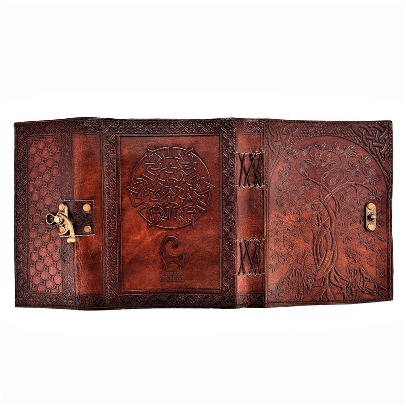 URBAN LEATHER Wolf & Tree Vintage Old Journal for Men