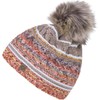 Compagno Winter Hat Women's Knitted Hat Women's Bobble Hat Multicoloured