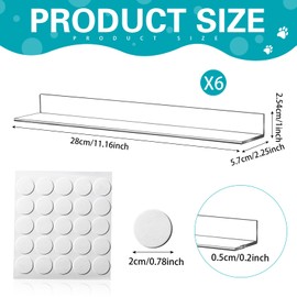 Wenqik 2 Set 6 Pcs Per Set Total Length 33.5'' x 2.25'' Width x 0.16 Thick Clear Pet Window Sill Protector from Dog Cat Scratching Protection Against Dog Claw Chewing Slobbering Window Cover Guard