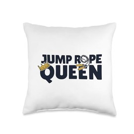 Fitness Jump Rope Apparel Gear Gifts For Beginners Queen Speed Skipping Jump Rope Throw Pillow, 16x16, Multicolor