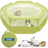Small Animal Playpen with Zippered Top, Portable Waterproof Pet Cage