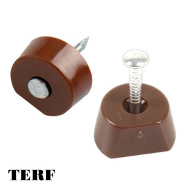 TERF® Drive-in Shelf Supports Brown Plastic Nail in Furniture Shelf Support for Kitchen Cabinet Wardrobe Bookcase Closet Glass Shelve and Furniture Shelf Support Use - Pack of 25