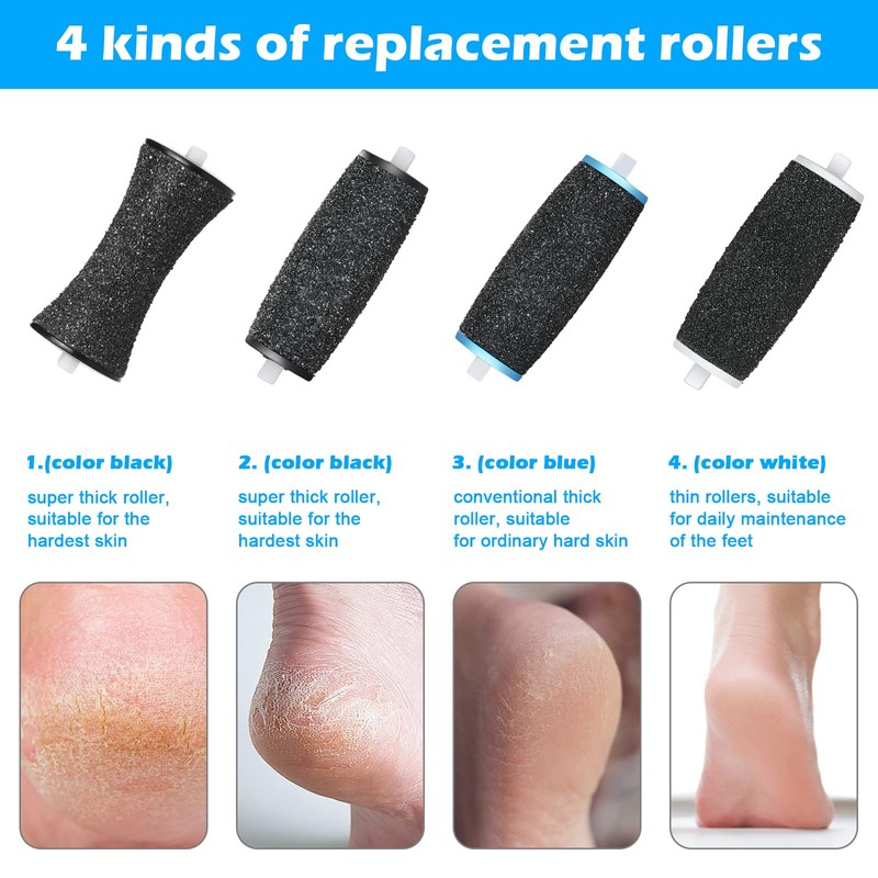 Jorest 10Pcs Replacement Rollers Compatible with Scholl Velvet Smooth, 2