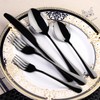 Black Flatware Set for 8,40-Piece Silverware Set for 8, SANLUNS